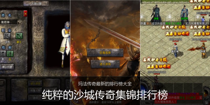 纯粹的沙城传奇集锦排行榜