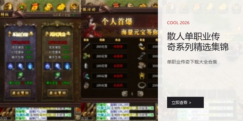 散人单职业传奇系列精选集锦