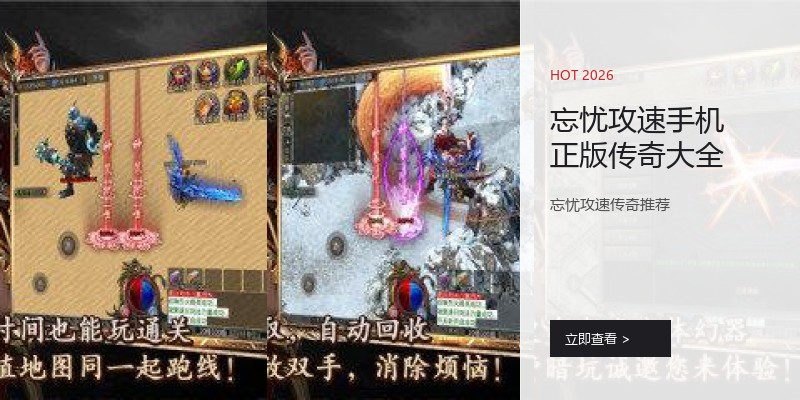 忘忧攻速手机正版传奇大全