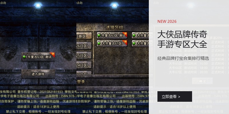 大侠品牌传奇手游专区大全