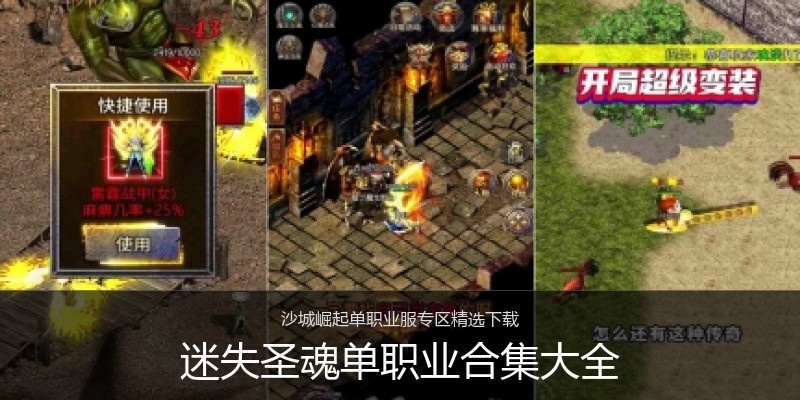 迷失圣魂单职业合集大全