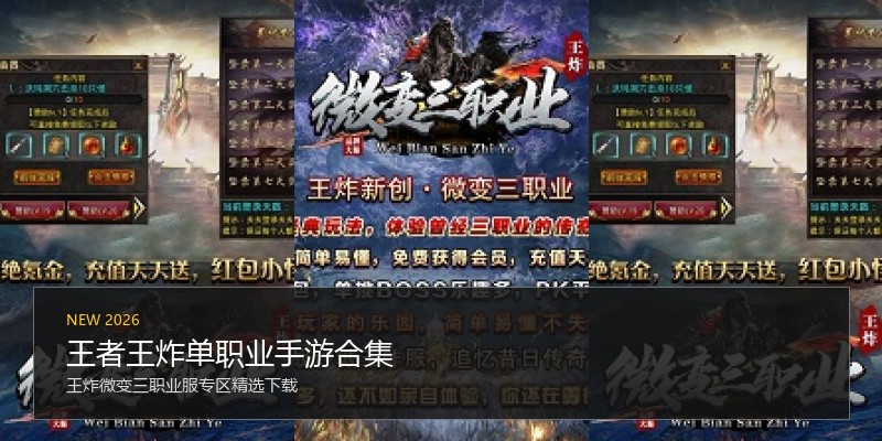 王者王炸单职业手游合集