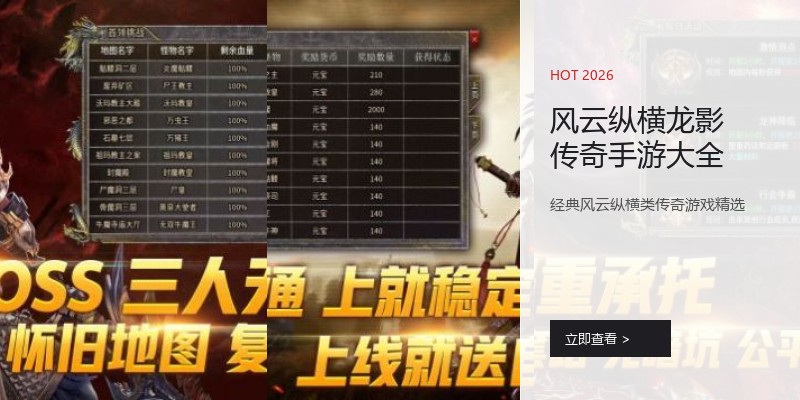 风云纵横龙影传奇手游大全