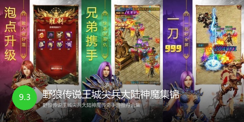 野狼传说王城尖兵大陆神魔集锦