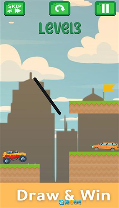拯救汽车画桥难题(DrawBridgePuzzle)免费原版图1
