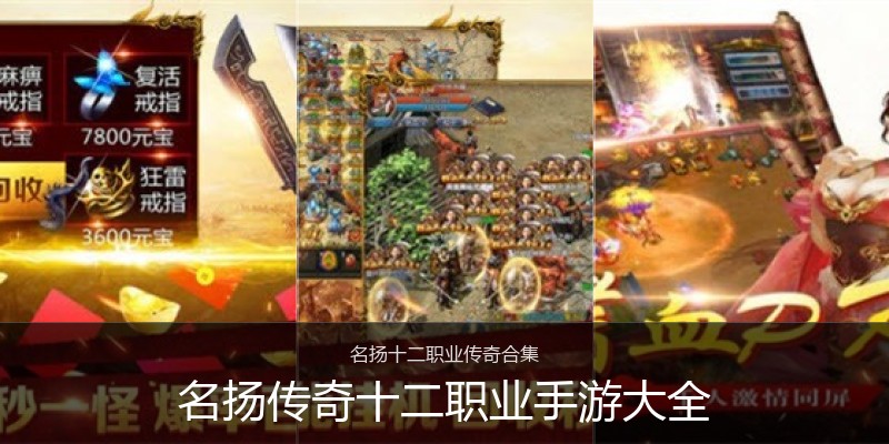 名扬传奇十二职业手游大全