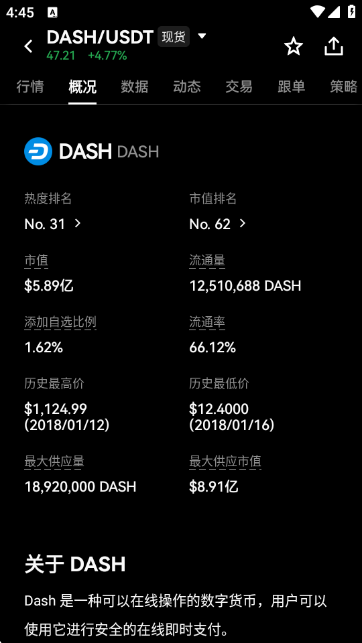 DASH达世币交易所图2